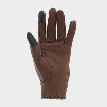 Brown Aubrion Adults Aachen FlexFit Riding Gloves Brown