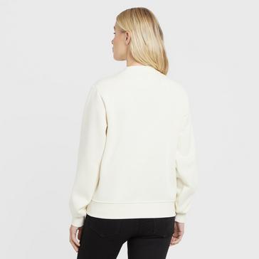 White Hunter Green Label Womens Haven Crew Neck Sweatshirt Antique White
