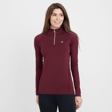 Red Aubrion Womens Hyde Park Base Layer Red Paisley