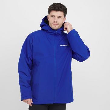 Blue adidas Terrex Men’s Xperior 2L GORE-TEX Performance Jacket