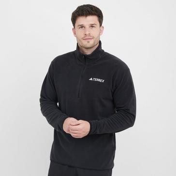 Black adidas Men’s Multi Essentials 1/2 Zip Fleece Jacket