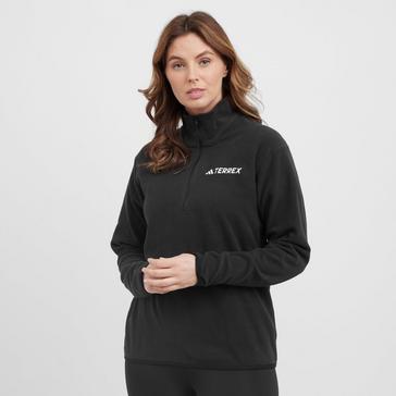Black adidas Terrex Women’s Multi Essentials 1/2 Zip Fleece Jacket