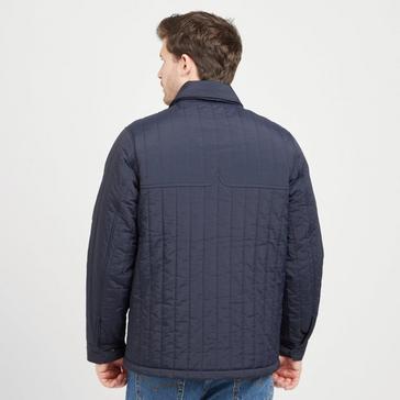 Blue Hunter Green Label Mens Caldy Quilted Jacket Navy
