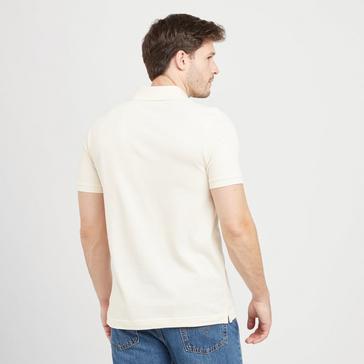 White Hunter Green Label Mens Alvie Short Sleeved Polo Shirt White