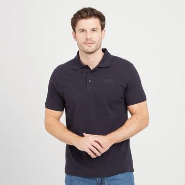 Blue Hunter Green Label Mens Alvie Short Sleeved Polo Shirt Navy