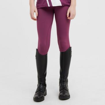 Red Royal Scot Kids Ivy Knee Patch Riding Tights Wine