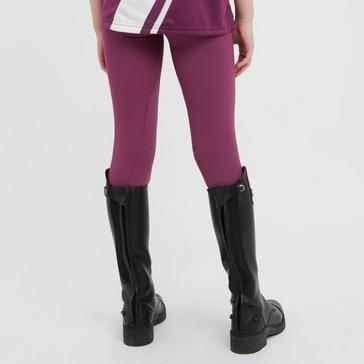 Red Royal Scot Kids Ivy Knee Patch Riding Tights Wine