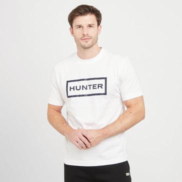 White Hunter Green Label Mens Barry Big Logo T-Shirt White