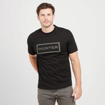 Black Hunter Green Label Mens Barry Big Logo T-Shirt Black