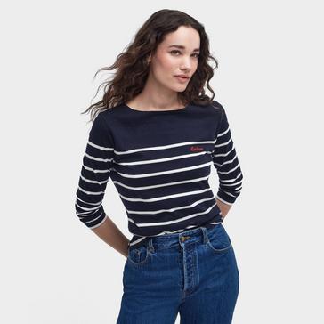 Multi Barbour Womens Bradley Top Navy/Cloud