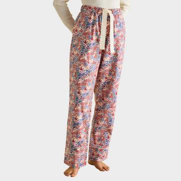 Multi Joules Womens Stella Cotton Pyjama Bottoms Cream