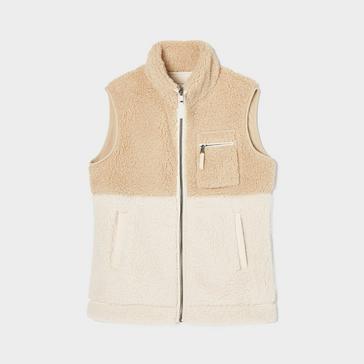 Cream Joules Womens Mallory Fleece Gilet Cream