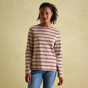 Multi Joules Womens Harbour Boat Neck Breton Top Oat Multi