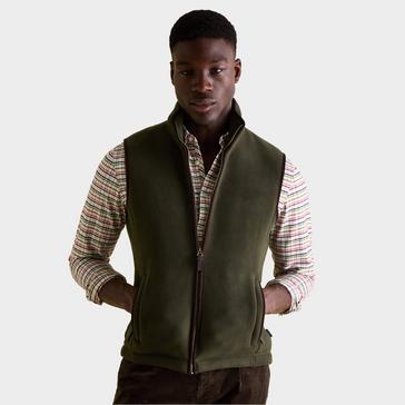 Green Joules Mens Greenfield Full Zip Fleece Gilet Green