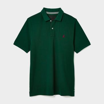 Green Joules Mens Woody Regular Fit Cotton Pique Polo Shirt Green