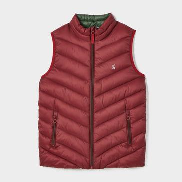 Red Joules Crofton Showerproof Quilted Gilet Berry Red