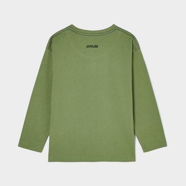Green Joules Kids Rugby Print Artwork Top Green