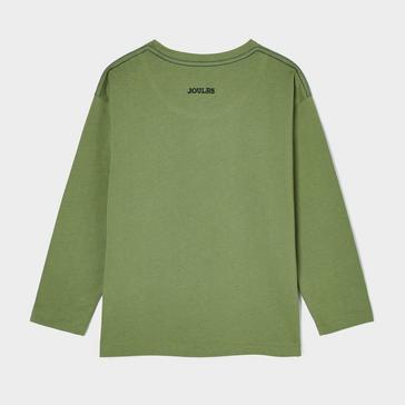 Green Joules Kids Rugby Print Artwork Top Green
