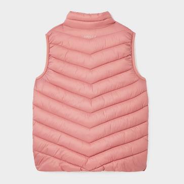 Pink Joules Kids Crofton Showerproof Quilted Gilet Pink