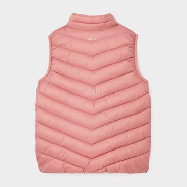 Pink Joules Kids Crofton Showerproof Quilted Gilet Pink
