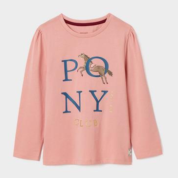 Pink Joules Kids Bessie Artwork T-Shirt Pink