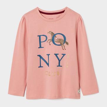 Pink Joules Kids Bessie Artwork T-Shirt Pink
