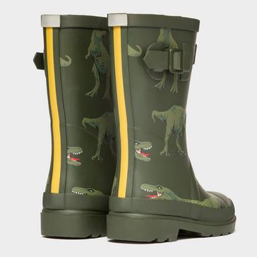 Green Joules Kids Printed Wellies Khaki Green