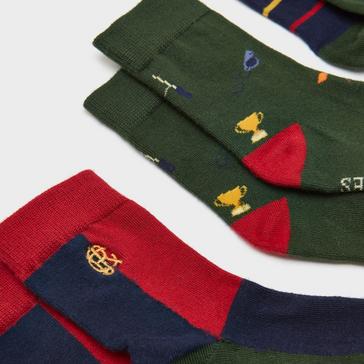 Multi Joules Kids Eat Feet 3 Pack Socks Multi Green