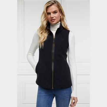 Black Holland Cooper Womens Country Fleece Gilet Black