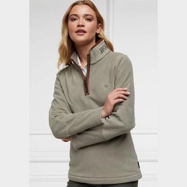 Green Holland Cooper Womens Country Half Zip Fleece Sage