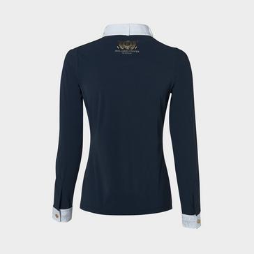 Blue Holland Cooper Womens Gatcombe Long Sleeve Show Shirt Ink Navy