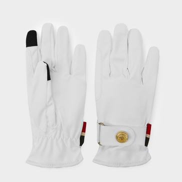 White Holland Cooper Riding Gloves White