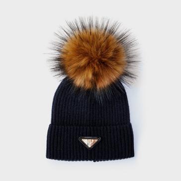 Blue Holland Cooper Womens Burghley Bobble Hat Ink Navy