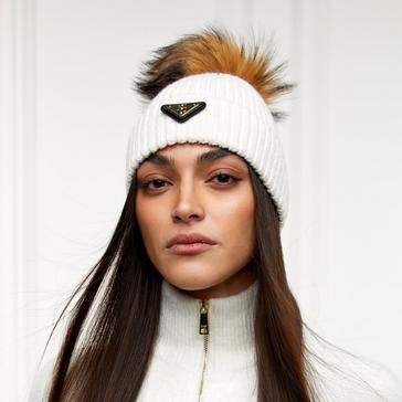 Cream Holland Cooper Womens Burghley Bobble Hat Cream