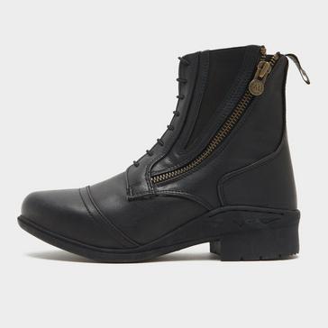 Black Mountain Horse Womens Veganza Side Zip Paddock Boots Black