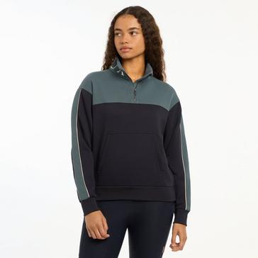 Blue LeMieux Womens Kali Quarter Zip Sweat Navy/Petrol