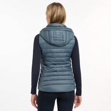 Blue LeMieux Womens Tilly Hooded Puffer Gilet Petrol