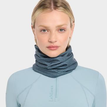 Blue LeMieux Print Stretch Snood Petrol