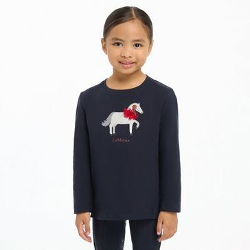Blue LeMieux Kids Mini Jessie Long Sleeve Top Navy