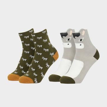 Multi LeMieux Kids Mini Character Socks 2 Pack Donkey