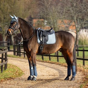 Blue LeMieux Suede Dressage Saddle Pad Glacier