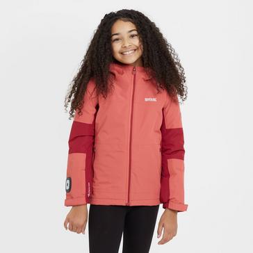 Red Regatta Kids Beamz IV Waterproof Jacket Mineral Red Rumba