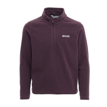 Purple Regatta Kids Hot Shot II Half Zip Fleece Deep Plum