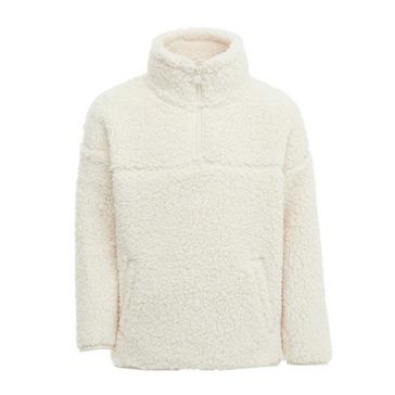 Cream Regatta Kids Kaliza Half Zip Fleece Light Vanilla