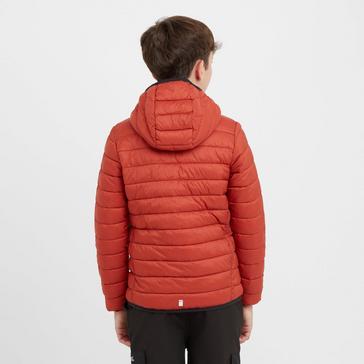 Red Regatta Kids Hooded Marizion Baffled Jacket Red Ochre Fox