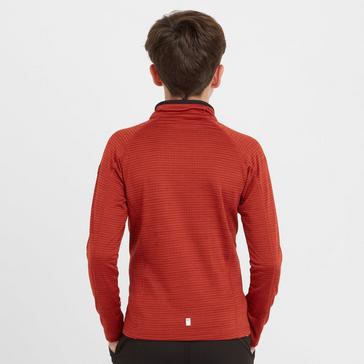 Red Regatta Kids Berley Half Zip Top Red Ochre Black