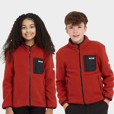 Red Regatta Kids Frankie Full Zip Fleece Red Ochre