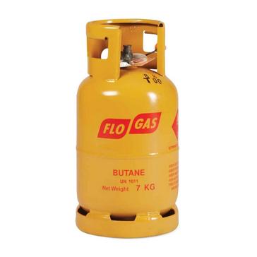Yellow Flogas 7kg Butane Gas Cylinder Refill