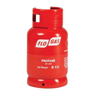 Red Flogas 6kg Propane Gas Cylinder Refill