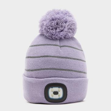 Purple Platinum Kids Alva LED Pom Hat Lilac